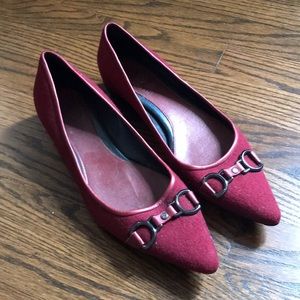 Burgundy Cole Haan x Nike Air flats